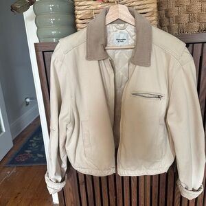 Abercrombie & Fitch Beige Bomber Jacket
